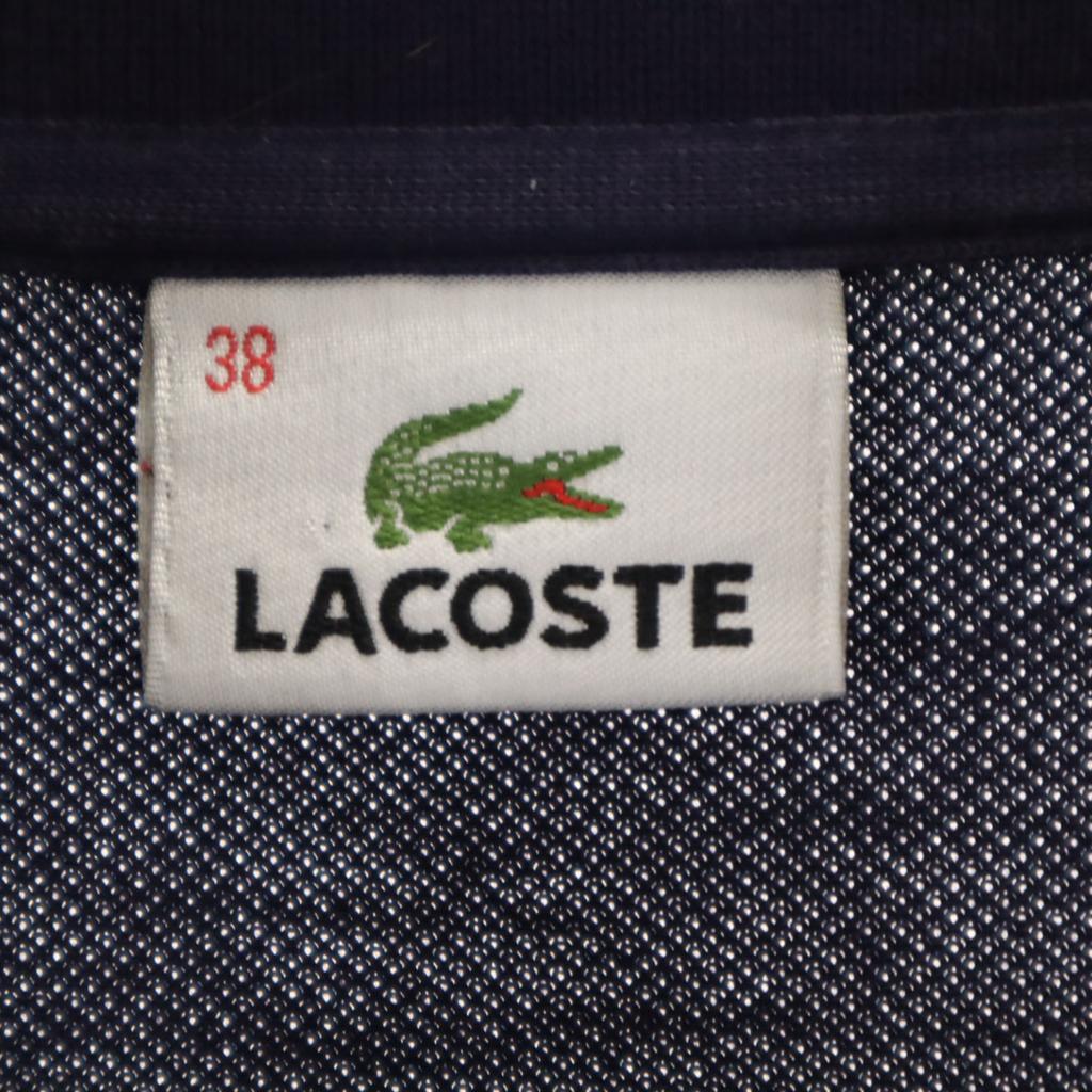 Lacoste Made In Japan Short Sleeve Polo Shirt 38 Navy Fawn Women Used