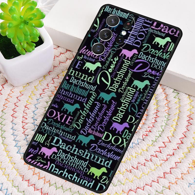 Pouzdro na telefon s jezevčíkem pro Samsung Galaxy note 10 pro S26 Ultra S23 S24 FE S25 S21 S22 PLUS nárazuvzdorný kryt
