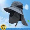 Sunshade Fishing Sun Cap with Sunscreen Face Mask for Outdoor Brim Visor Hat Protection and Climbing Hat Waterproof