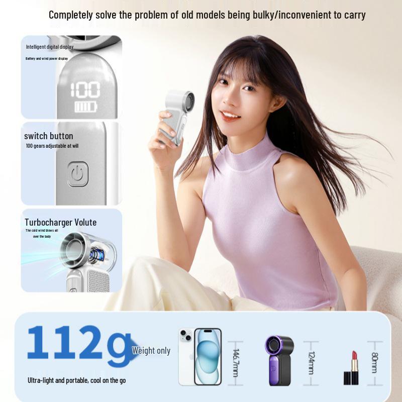 X688 Mini USB Rechargeable 100-Speed Silent Portable Fan for Student, Office, or Home