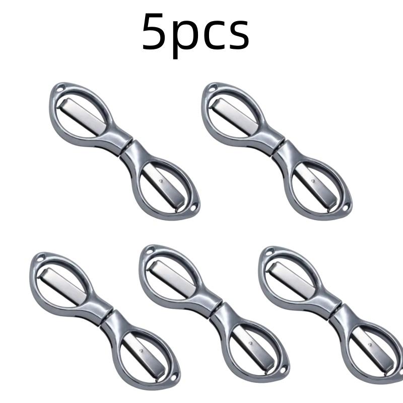 Simple Portable Folding Scissors Solid Color Glasses Shape Paper Cutters Students Handmade DIY Tools School Office Supplies
