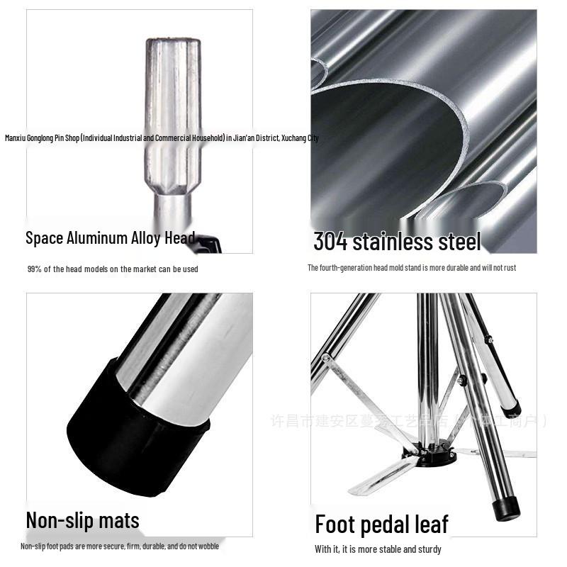Hairdressing Mannequin Head Floor Stand Tripod