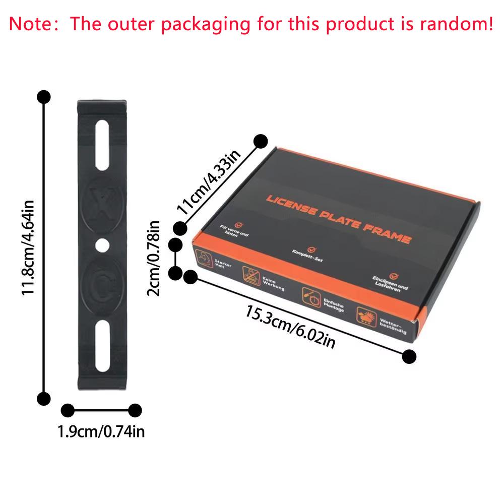 4PCS Auto Frameless License Plate Holder Weather-Proof Frameless License Plate Frame Car Tag Frame For Front And Rear Car Tags
