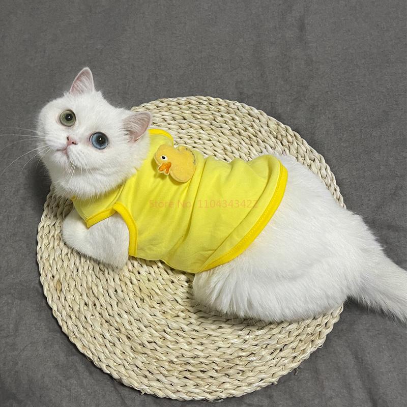 Pet Clothes Cat Vest for Persian Cat Siamese Kitten Spring Autumn Thin Teddy Bear Schnauri Dog Clothes Summer Small Dog Tank Top