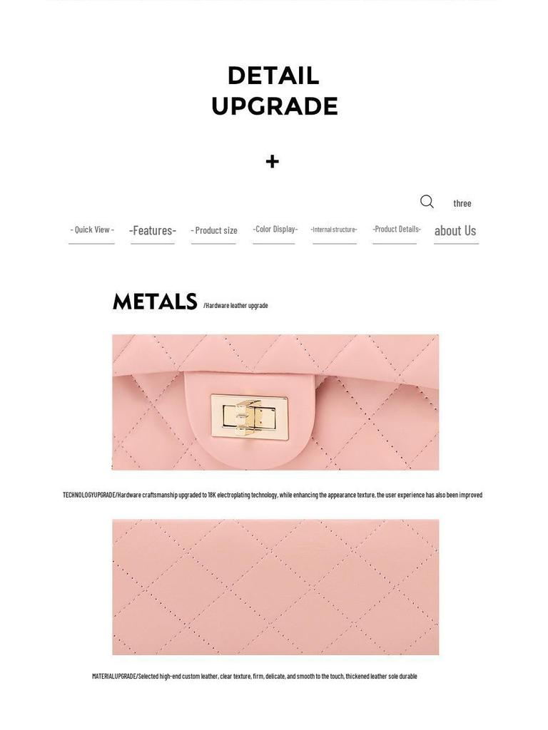 Jesenná/Zimná taška 2025 so vzorom kosoštvorca a retiazkou na rameno & Crossbody - Trendy, Všestranná dámska kabelka