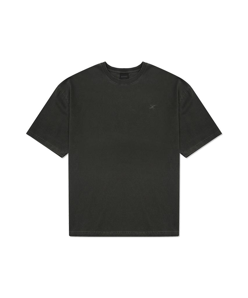 NINEZ Small Logo Pigment Oversized T-Shirt_3Color