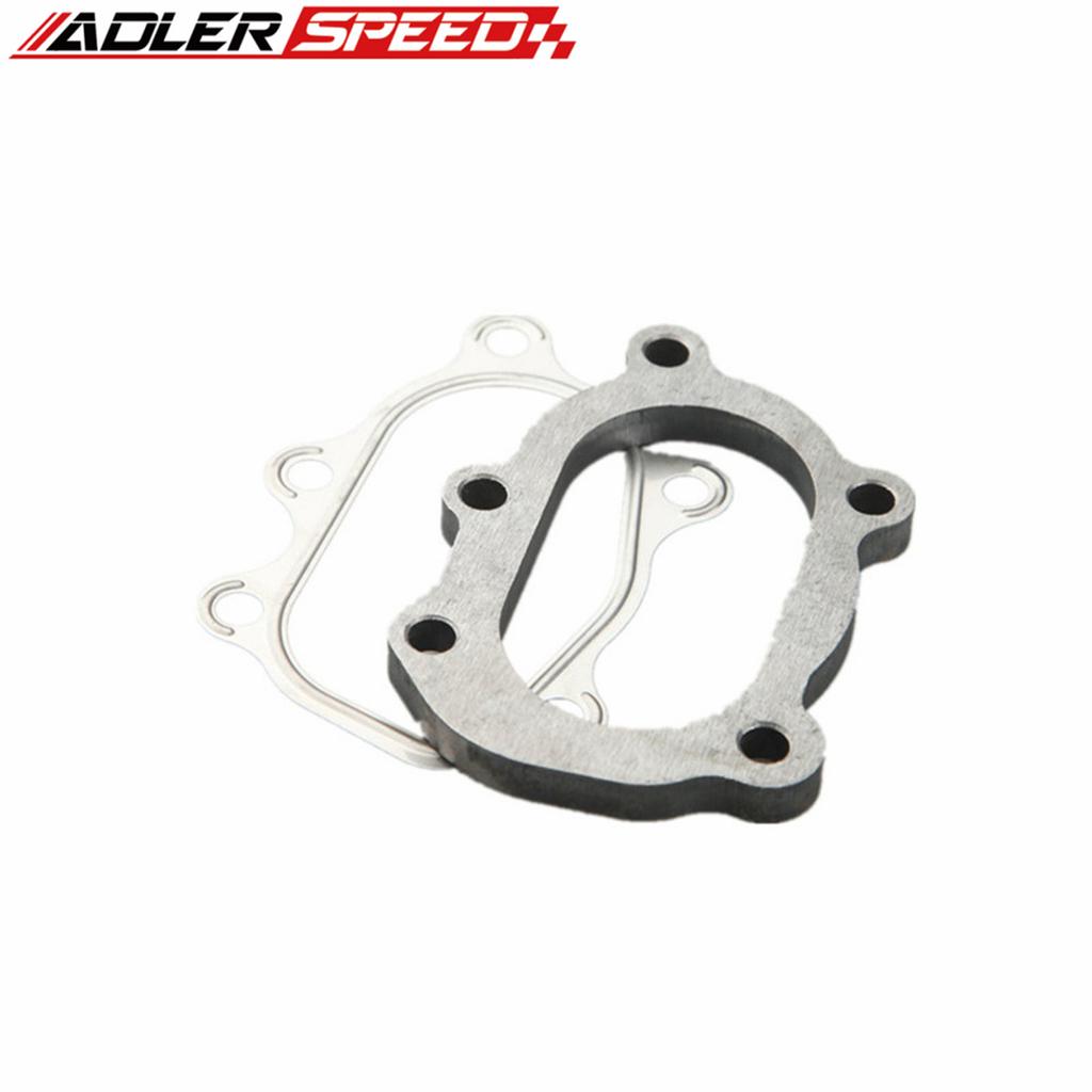 ADLERSPEED 5-Bolt GT25R/GT28R SS Discharge Flange + T25 T28 GT25 GT28 GT30 GT32 Gasket