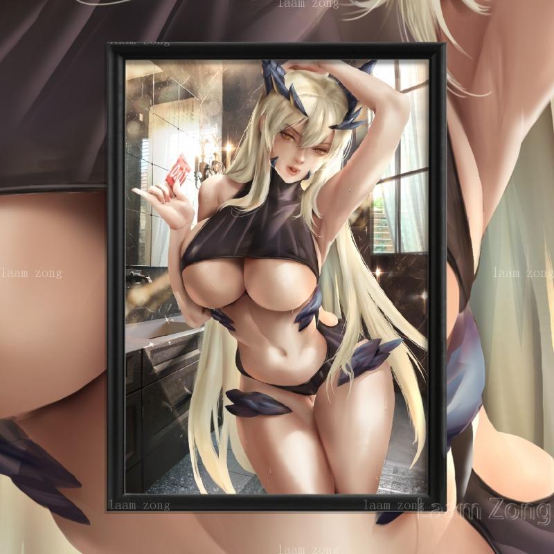 Artoria-Sexy Nacktes Mädchen Anime Kunst-Poster zur Wohnzimmerdekoration, Ishtar Cartoon Ereshkigal Wanddrucke, Benutzerdefiniert