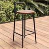 Nordic Modern Minimalist Designer Outdoor Bar Stool with Backrest