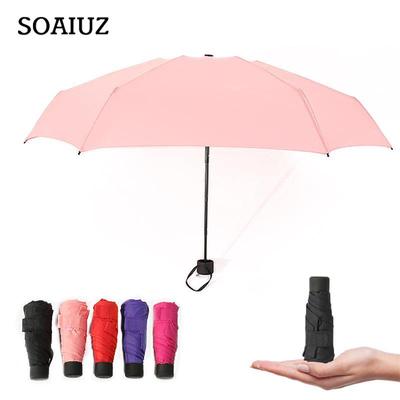 Taşınabilir Anti-UV Su Geçirmez Güneş ve Yağmur Mini Seyahat Şemsiyesi