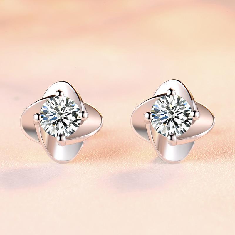 Exquisite Women's Trend Zircon Fashion Classic Brushed Craft Earrings Wedding Party Holiday Gift