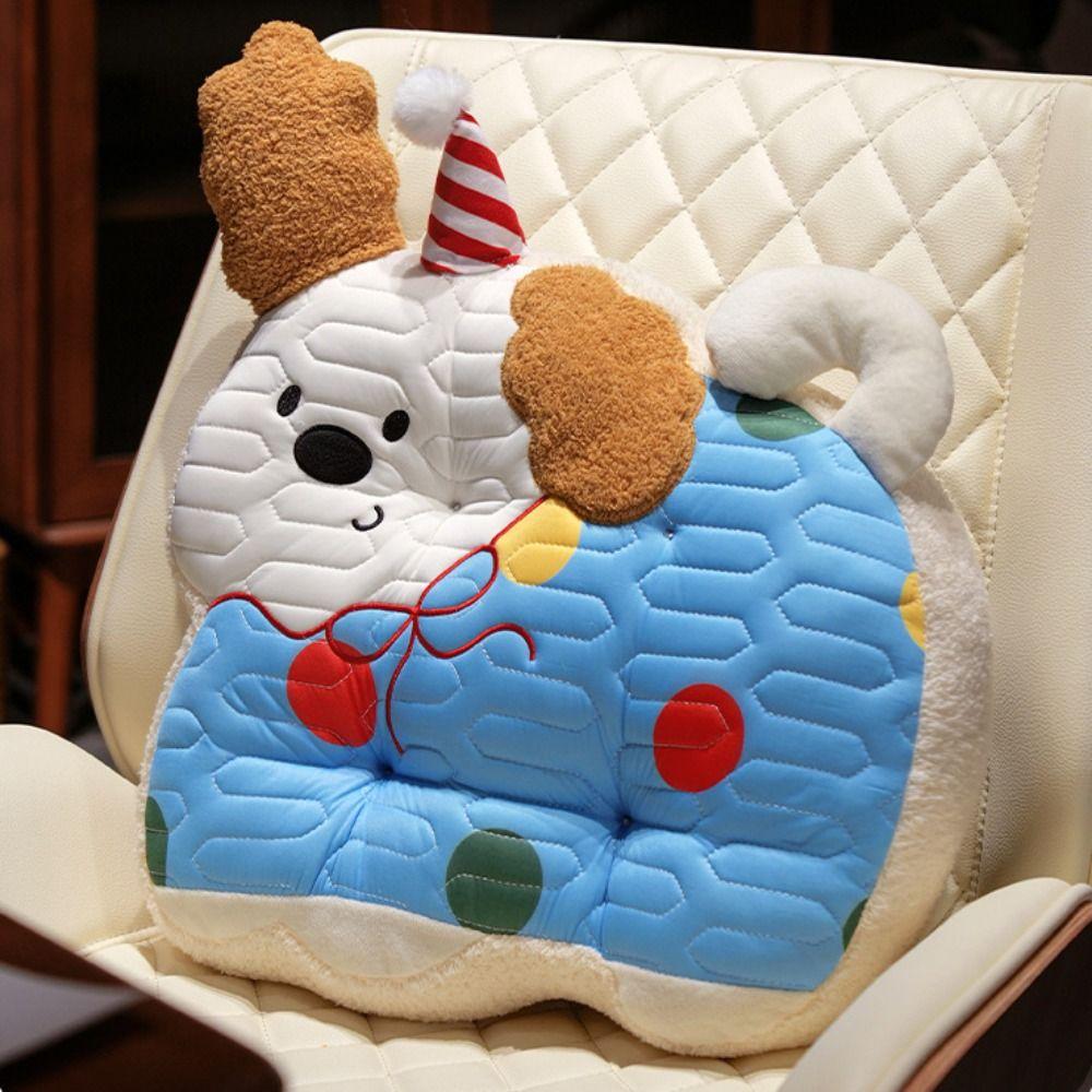 Dog Pattern Cooling Seat Cushion Non-slip Seat Pad Cute Lumbar Cushion Bed