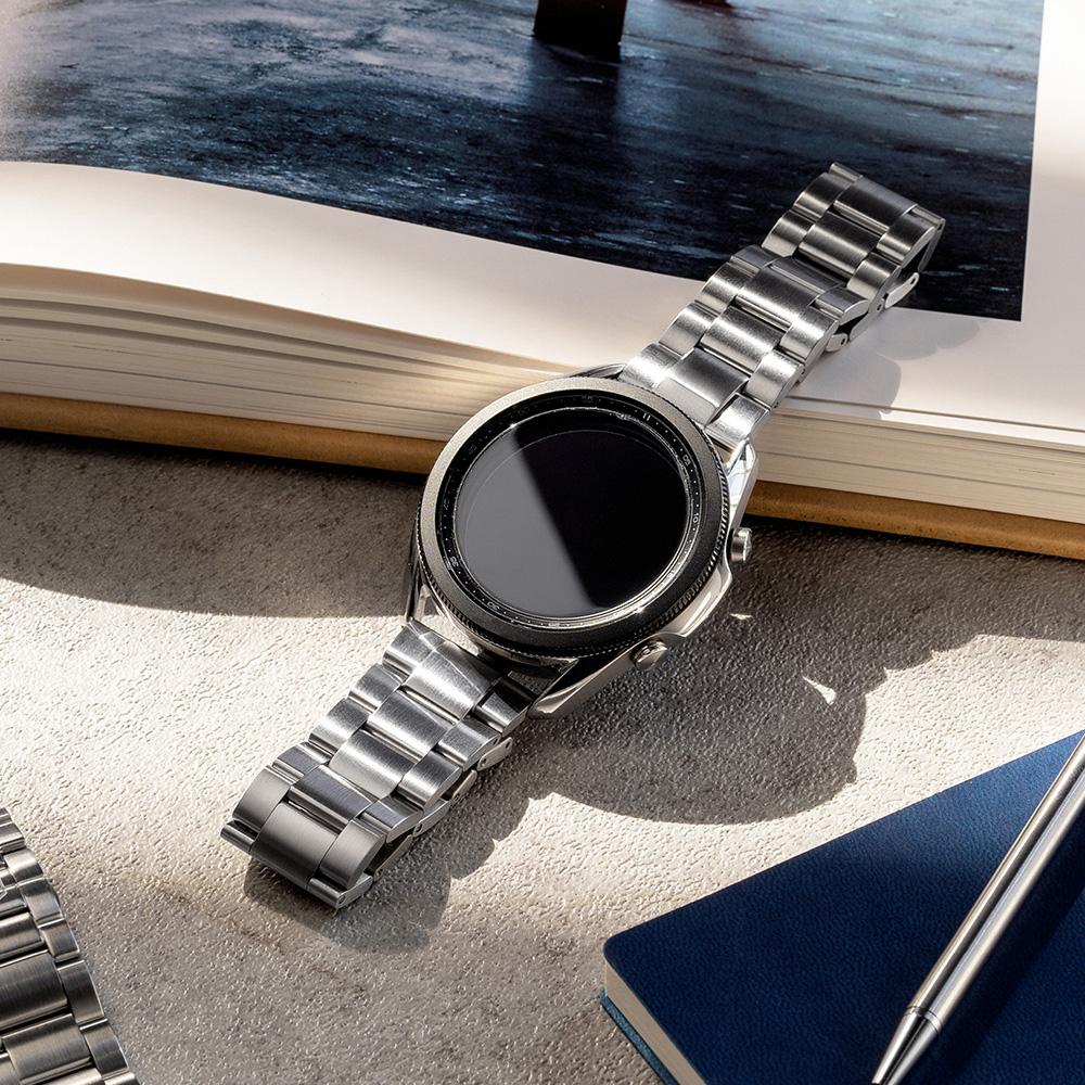 Lingke Smartwatch Compatible Strap Metal One Silver