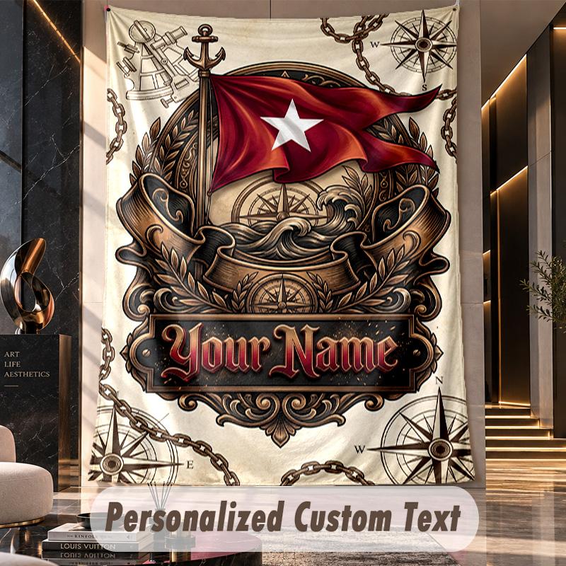American Patriotic (162) Theme Custom Tapestry Personalized Custom Name Text Wall Hanging Tapestry Home Decor Background Cloth