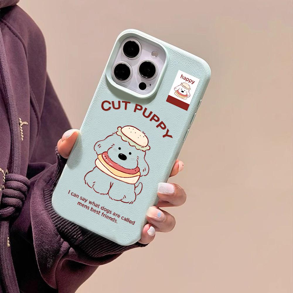 Phone Case for iPhone 11 13 XR XS Max Case iPhone 12 14 15 16 Pro Max 12 Pro 15 Plus Leather Painted Waterproof Drop-proof and Wear-resistant Cartoon