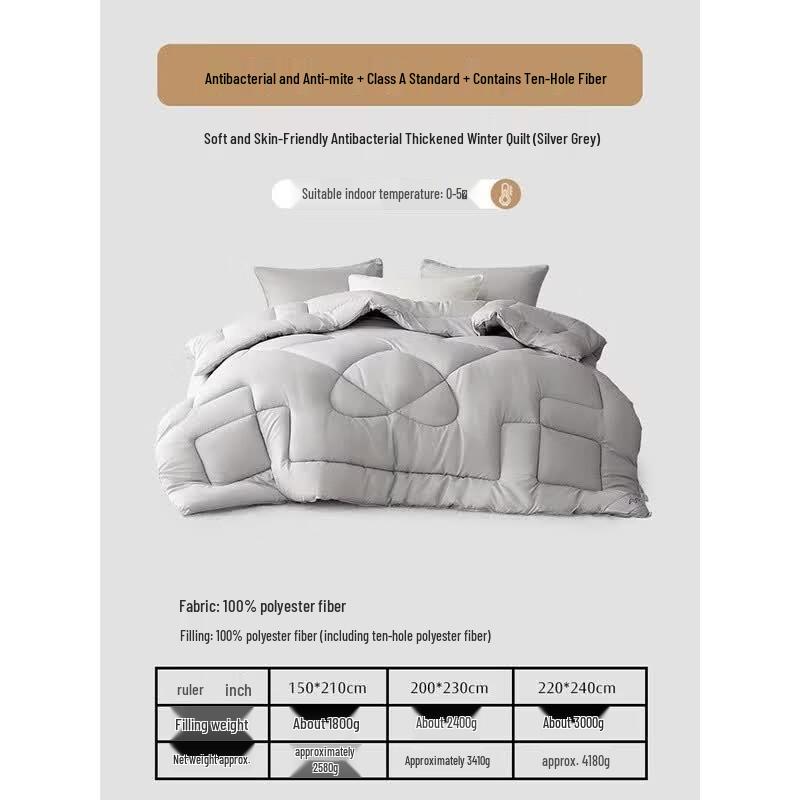 

Mercury Home Textiles Antibacterial Thickened Warm Fiber Quilt