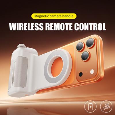Magnetic Smartphone Grip with Wireless Remote & Phone Charging Ergonomic Camera Grip Portable Adjustable Tripod Mount Phones Photography