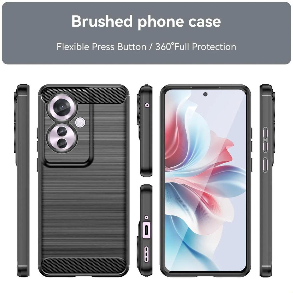 Phone Case For Oppo F25 Pro 5g ,flexible Tpu Fiber Protective Cover For Oppo F25 Pro 5g