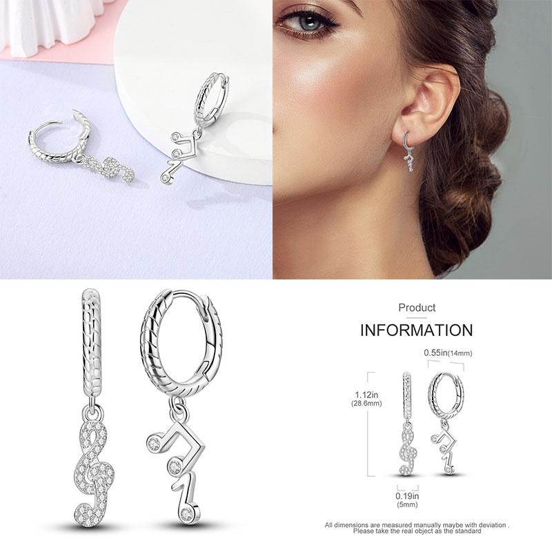 New Earrings 100% Genuine 925 Silver Women Hoop Earring Women's Wedding Engagement Girlfriend Wife Birthday Gift