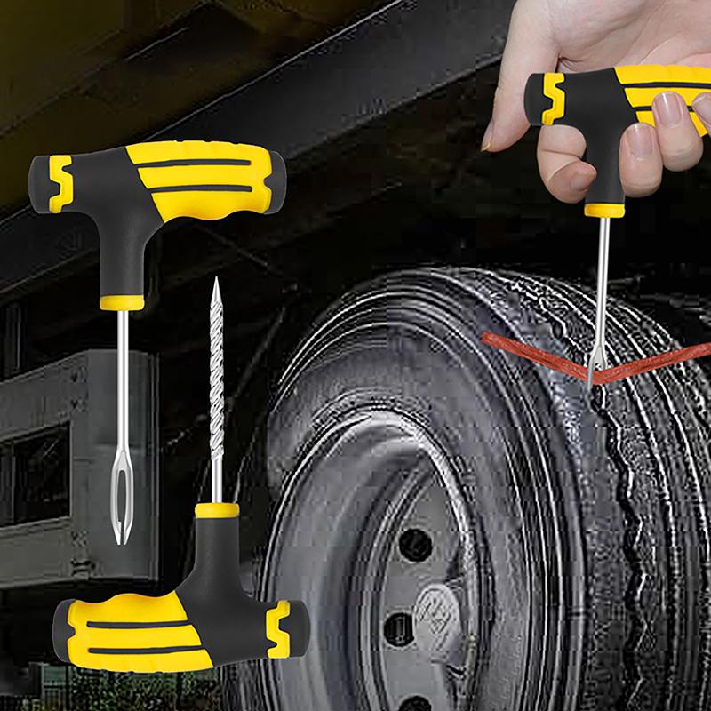 Car Tire Repair Tool Tire Repair Kit Studding Tool Set Auto Bike Tubeless Tire Tyre Puncture Plug Garage Tools With Rubber Strip