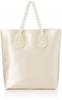 Cuco Women's Pearl Handle Handbag, A4 Size, Beige (300)