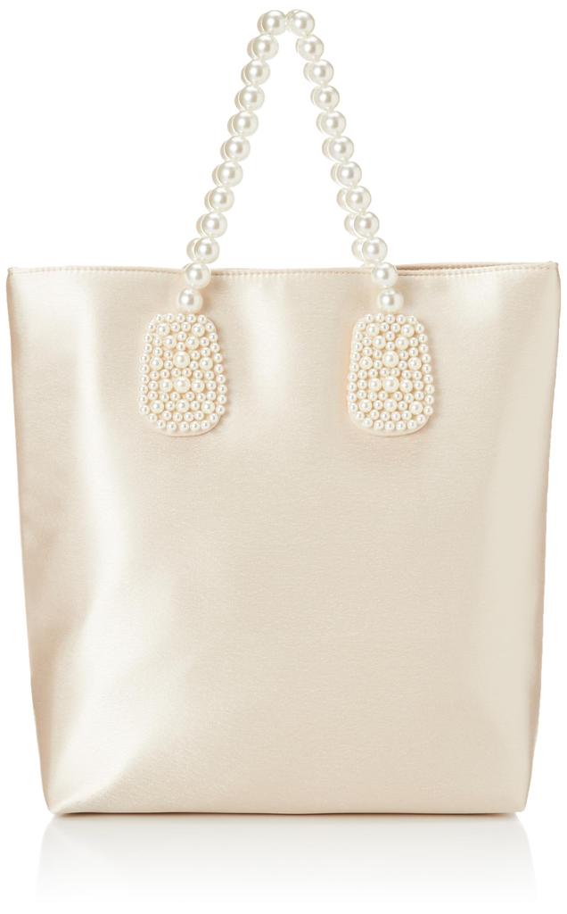 Cuco Women's Pearl Handle Handbag, A4 Size, Beige (300)