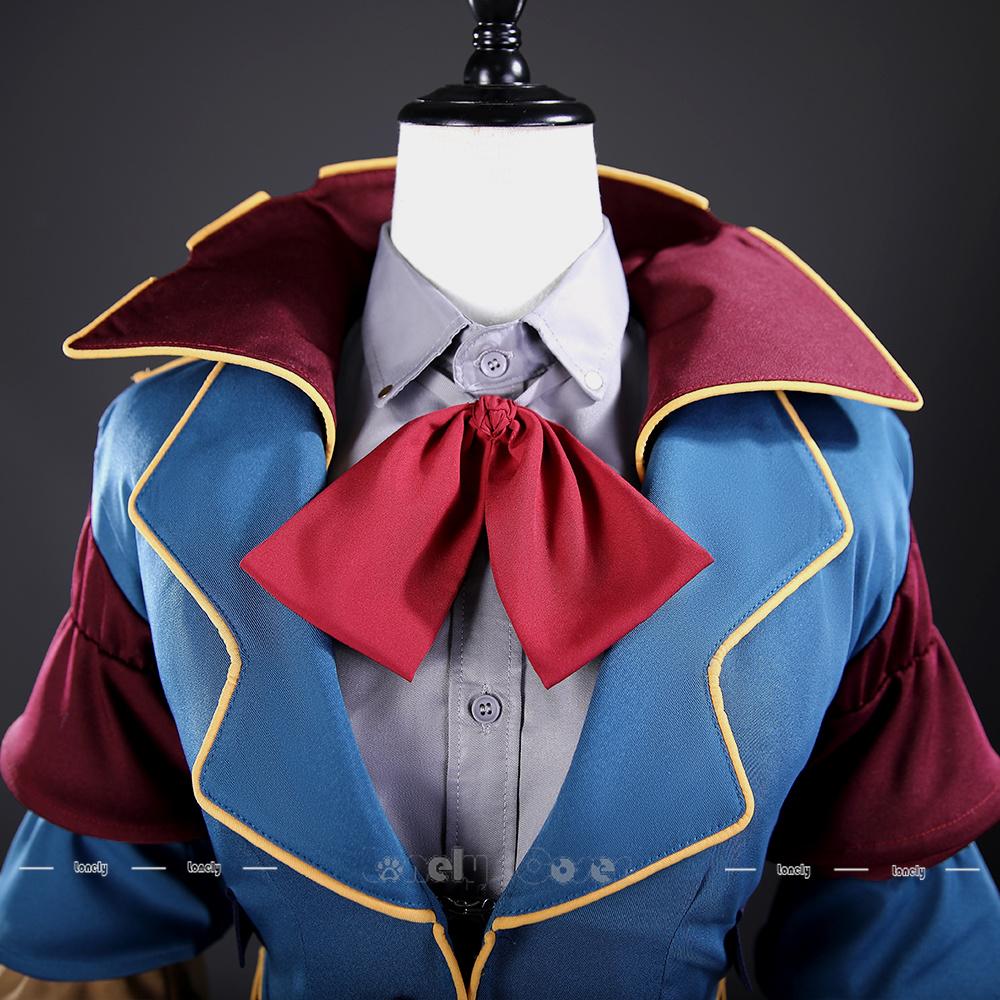 Poppy Cos Prototype Cosplay Costume Blue Coat Three-pronged Hat Red Bow Tie Hand Props Playtime Outfit for Halloween Costume Cos