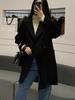 2025 Damen Midilanger Wollmantel im koreanischen Stil, doppelseitig