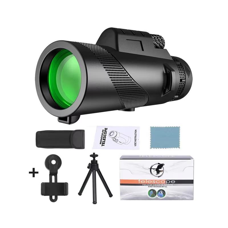 Monocular 80x100 Portable Zoom HD Telescope Long Distance Mini Powerful Telescope for Hunting Outdoor Camping Hiking Sports