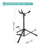 uxcell Triple Guitar Adjustable Stand for and Bass Folding Black Stand, Floor-Mounted, Multi-Guitar Electric, Acoustic, Guitars, Tripod,