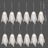 10pcs White Halloween Ghost Gauze Pendant DIY Novelty Spooky Ghost Decor Decorative Flying Ghost Pendant Porch Decor