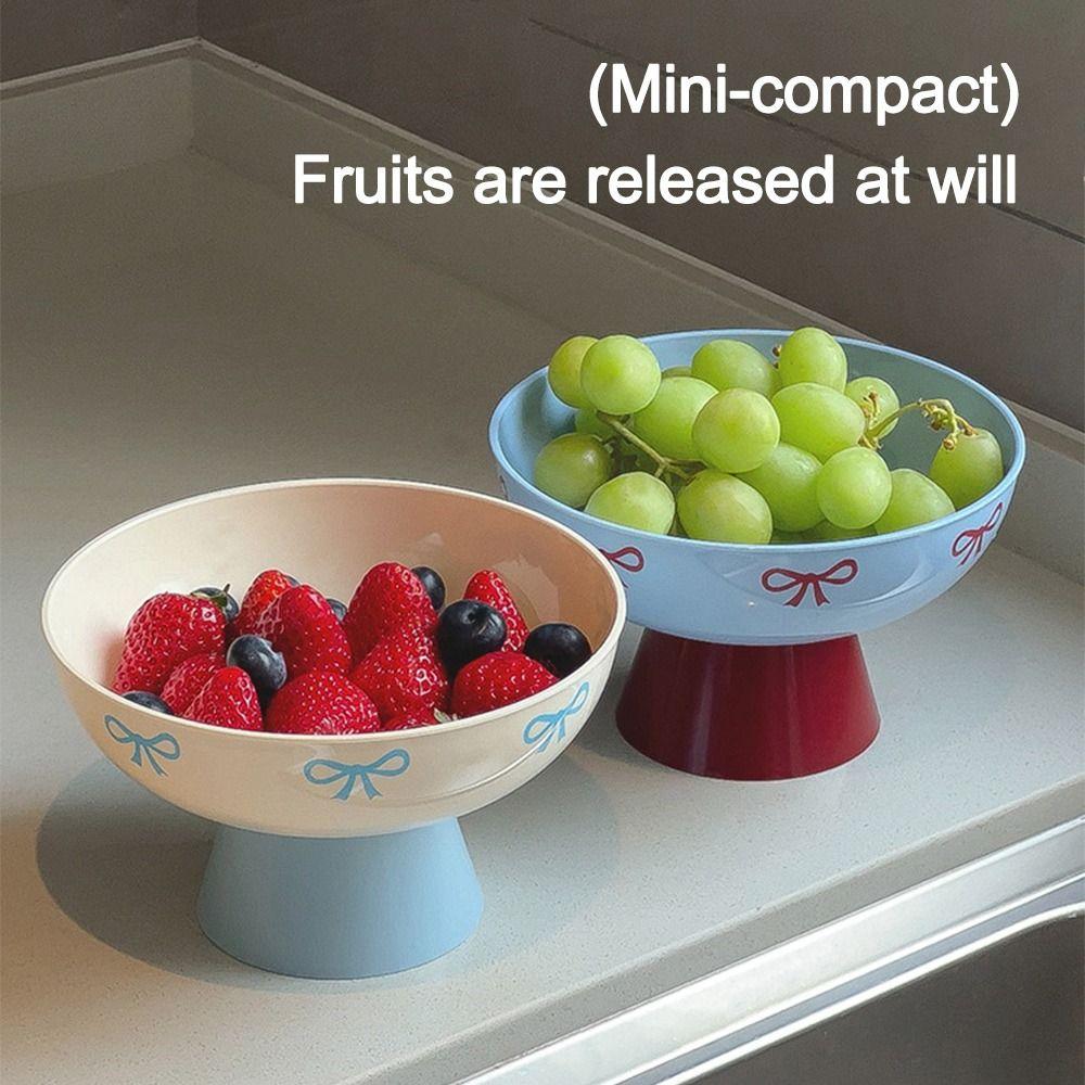 High-foot Candy Snack Tray Plastic Dried Fruit Plate New Fruit Plate  Household Desktop Storage
