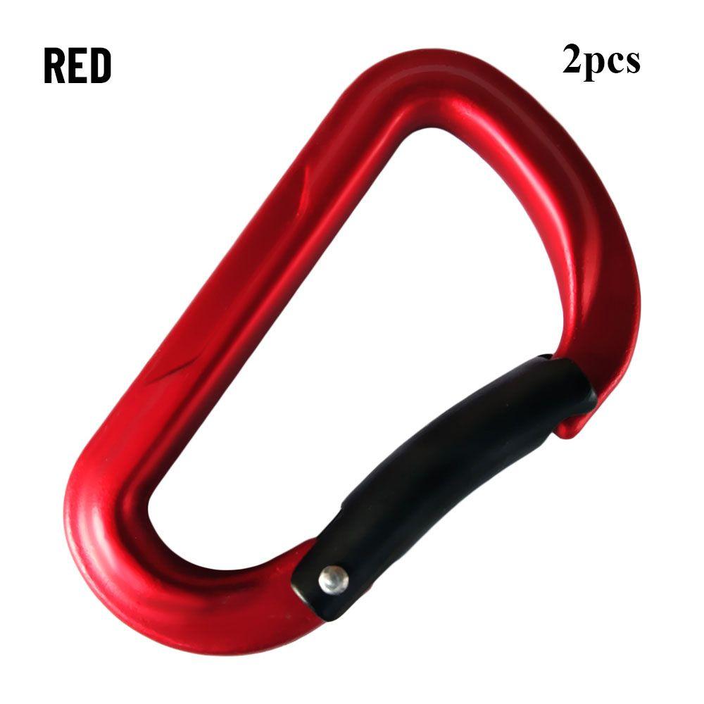 Multicolor Aluminium Equipment Climbing Button Camping Hiking Hook Alloy Carabiner Buckle Keychain