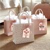 1set 80pcs 4 Styles Printed Paper Thank You Gift Tags Rectangle Flower 7.7x5.1cm Hole: 5mm 20pcs/style