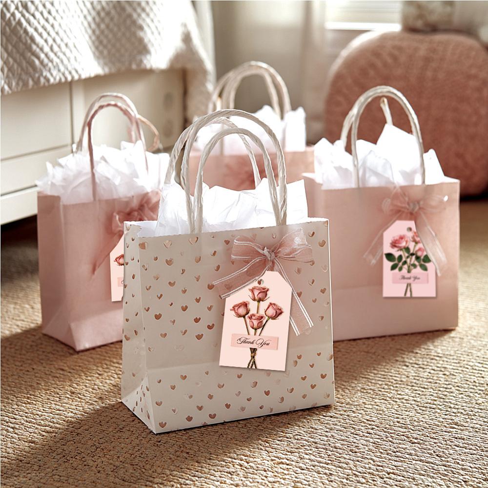 1set 80pcs 4 Styles Printed Paper Thank You Gift Tags Rectangle Flower 7.7x5.1cm Hole: 5mm 20pcs/style