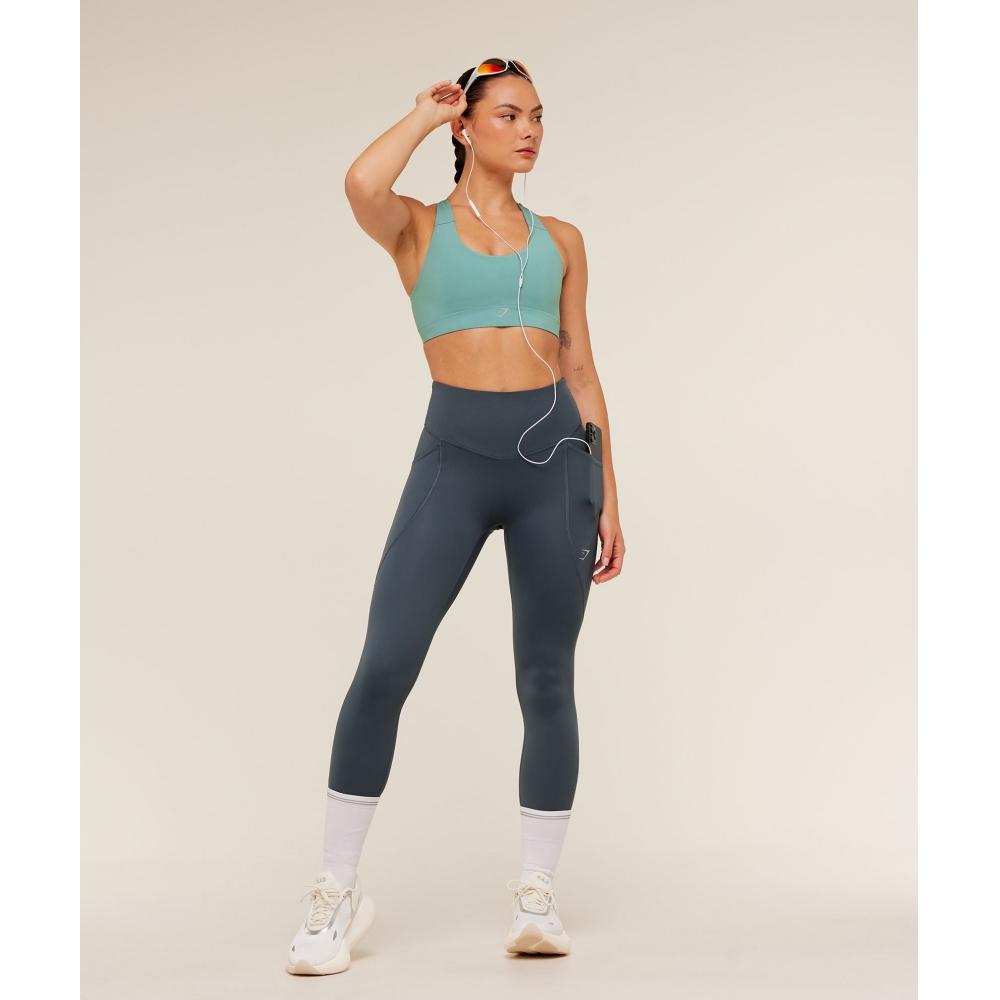 Gymshark Running Pocket Leggings Titanium Blue B3c7s Ucmq