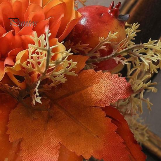 Urlaubsparty Tischdekoration Herbstkürbis Ornament, Künstlicher Schaumstoff mit Blume, Ahorn Innen Halloween Akzente Blätter, Beere für Herbsternte