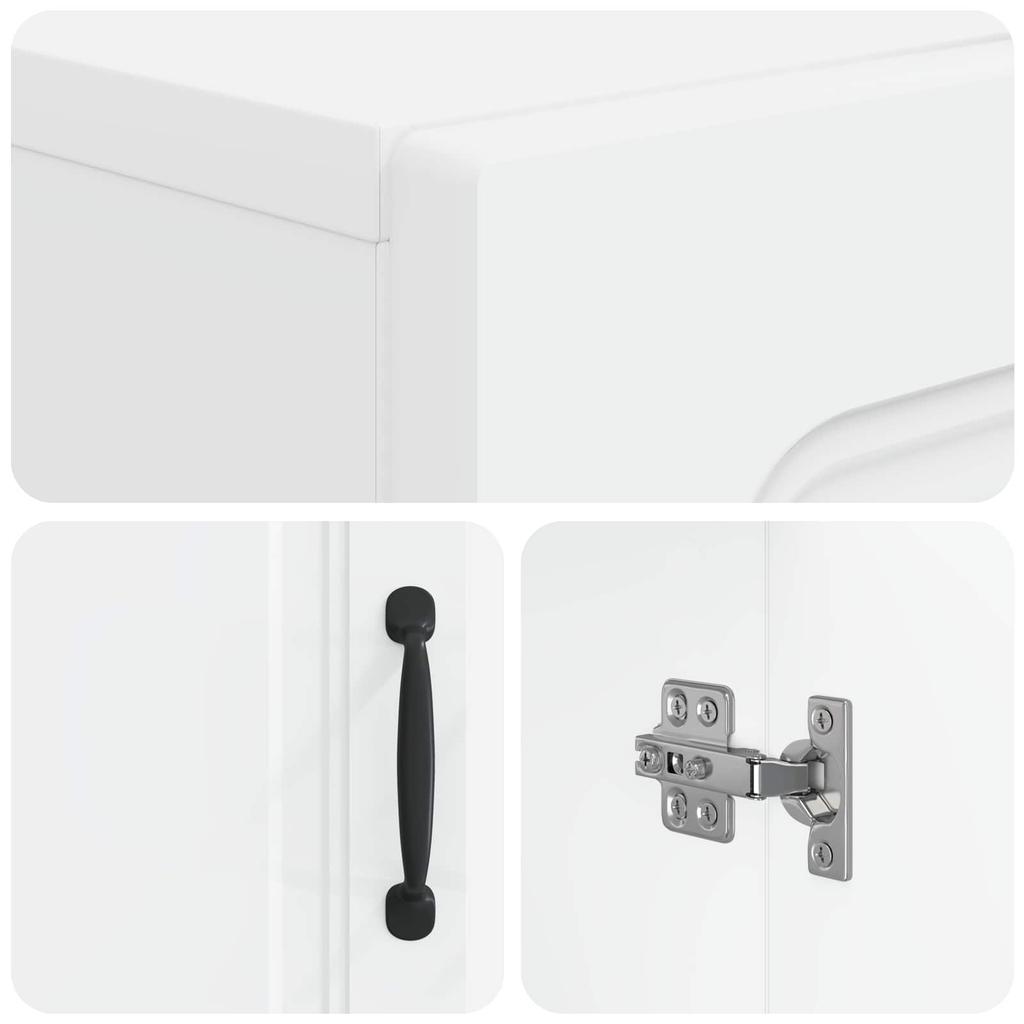 Bathroom Storage Cabinet UTRECHT White 59.5 x 31 x 77 cm