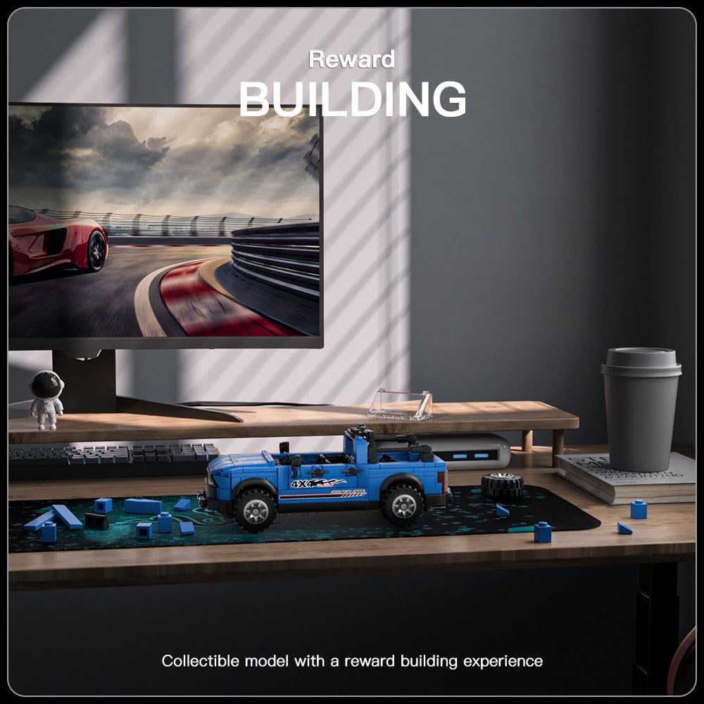 MOULD KING Véhicule tout-terrain Pickup 27056/27057/27058/27059, ensemble de construction, modèle de voiture à collectionner, bloc de voiture, cadeau pour enfants de 8 ans et plus