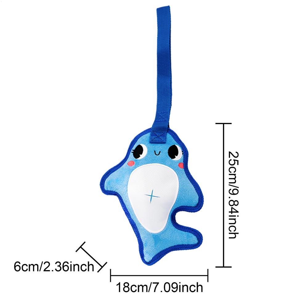 

Пищащие интерактивные игрушки для собак, игрушки для щенков для прорезывания зубов, пищащий перетягиватель для щенков, для стимуляции и чистки зубов синий