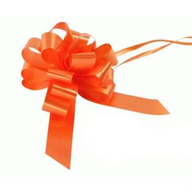 Ribbons Drawstring Bows 5 , 10 pcs, Orange