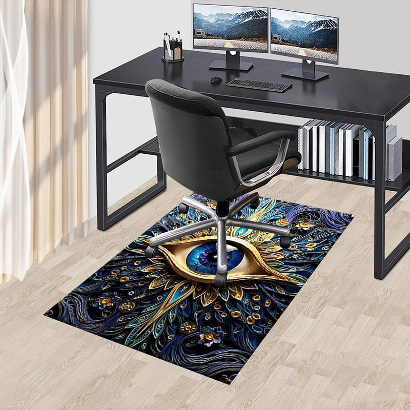 1PC Eye Pattern Carpet Ultra Soft, Thick & Absorbent, Non Slip Machine Washable Mat for Entryway