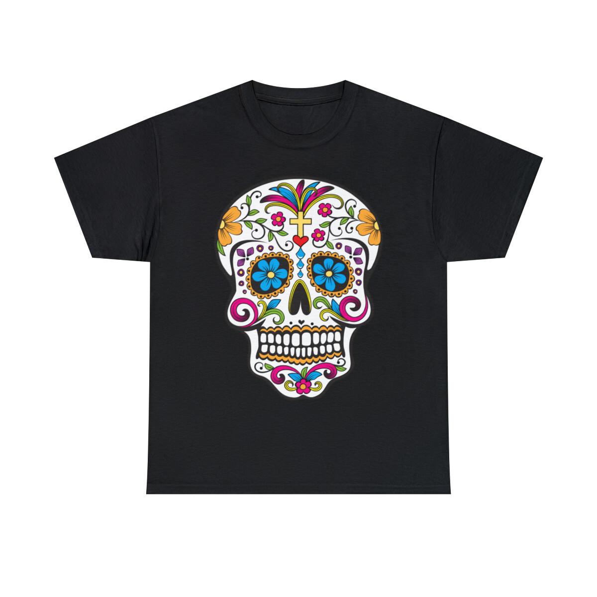Sugar Skull Day Of The Dead Dia De Los Muertos Graphic Tee Shirt, S-5XL S