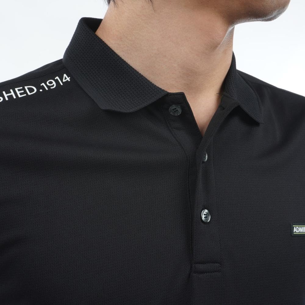 Admiral Golf Men's Classic Cool Performance Polo Shirt, Black