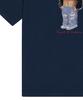 GRAVER [Unisex] Crop Dog Striber Short Sleeve T-Shirt_Navy