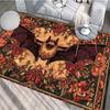 Gothic Floral Bat Print Rug - Home Decor, Large Area Non-Slip Carpet for Living Room, Bedroom, Office, Bathroom, Door Mat