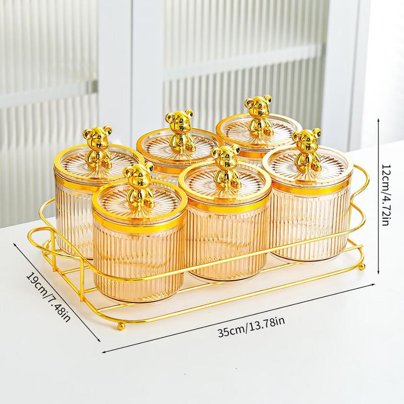 ZISIZ Round Transparent Snack Storage Jar