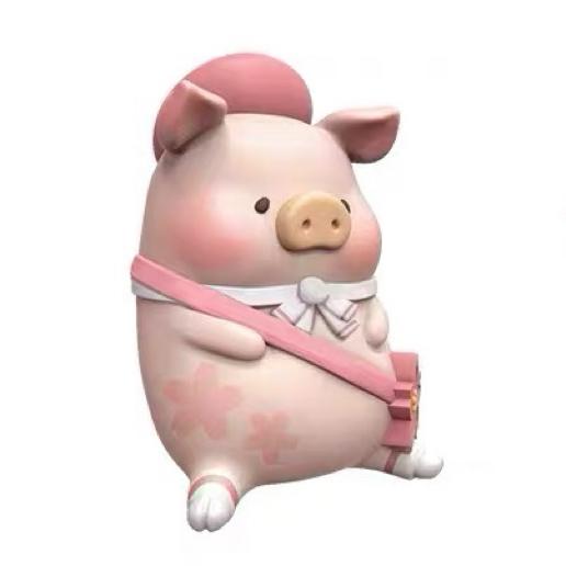 Hidden Genuine Canned Pig Lulu Pig Cherry Blossom Series First Generation Trendy Toy Figurine Peripheral Gift Ornament