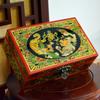 Vintage Filigree Jewelry Box with Copper Wire Inlaid Shells High Gloss Piano Lacquer Pingyao Polished Lacquerware