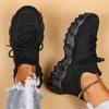 Women's Simple Plain Lace-up Low-top Sneakers, Casual, Comfortable, Breathable and Lightweight Sports Running Shoes